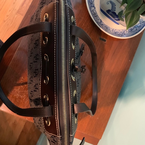 Dooney & Bourke Signature Fabric/Leather Trim - Picture 6 of 8